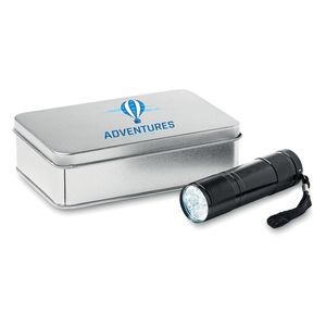 LED PLUS LED-ficklampa i plåtask