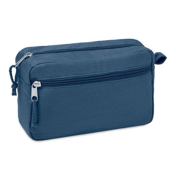 NAIMA COSMETIC Eco-Friendly Hemp Cosmetic Bag with Double Zipper - GiftRetail MO6165