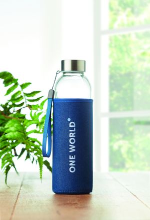 UTAH DENIM Glasflaska i jeansfodral 500 ml