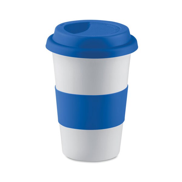 TRIBECA Keramik mugg med lock och grep - GiftRetail MO7683