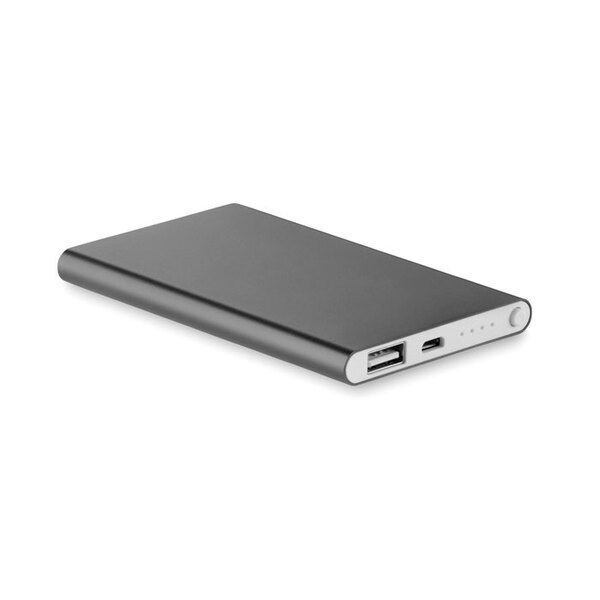 POWERFLAT Aluminium powerbank 4000 mAh - GiftRetail MO8735