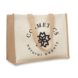 CAMPO DE FIORI Shoppingväska i jute/canvas