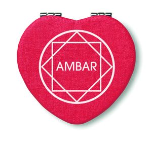 GLOW HEART Hjärtformad Dubbel Spegel med Magnetlås