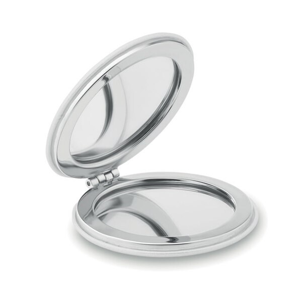 GLOW ROUND Elegant Rund Dubbel Spegel med PU-fodral - GiftRetail MO9008