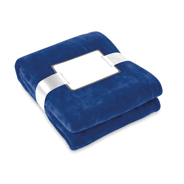 DAVOS Luxurious Flannel Fleece Blanket with Ribbon Wrap - GiftRetail MO9088
