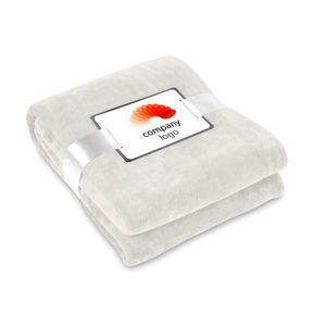 DAVOS Luxurious Flannel Fleece Blanket with Ribbon Wrap