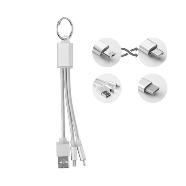 RIZO Praktisk Nyckelring med USB-C och Micro USB Kabel - GiftRetail MO9292