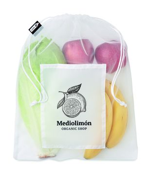 VEGGIE RPET Frukpåse i RPET med ficka
