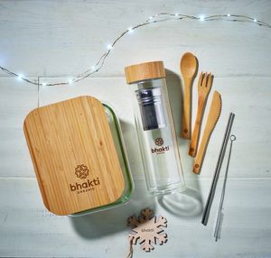 TUNDRA LUNCHBOX Lunchbox i glas/bambu