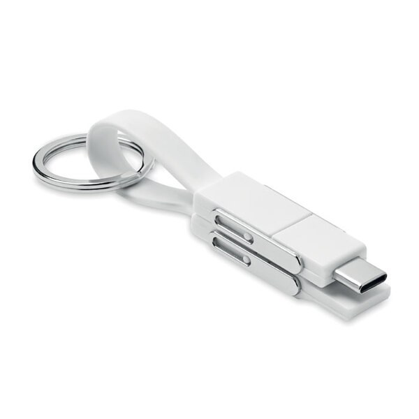 KEY C Nyckelring med 4-i-1 kabel - GiftRetail MO6820