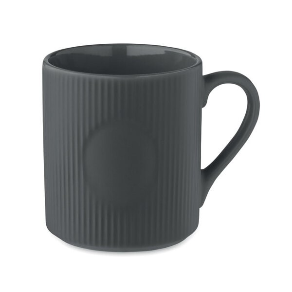 RIBMUG Matt ribbad keramikmugg 340 ml - GiftRetail MO2397