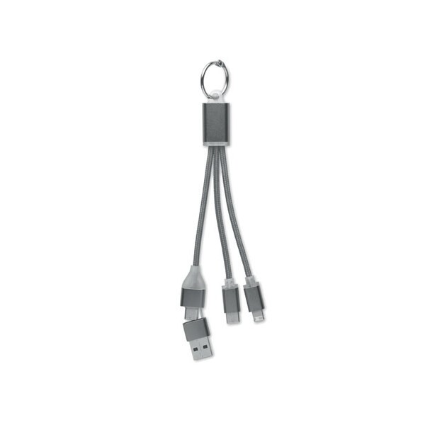 BLUE 4 i 1 laddningskabel typ C - GiftRetail MO2141