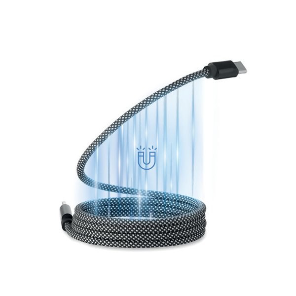 BRAID Trasselfri magnetisk laddkabel - GiftRetail MO2778