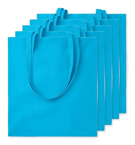 Förpackning med 5 GiftRetail MO9268 - COTTONEL COLOUR + Shopping väska 140 gr/m3