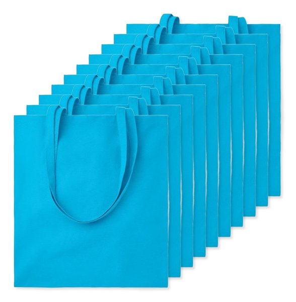 Förpackning med 10 GiftRetail MO9268 - COTTONEL COLOUR + Shopping väska 140 gr/m3