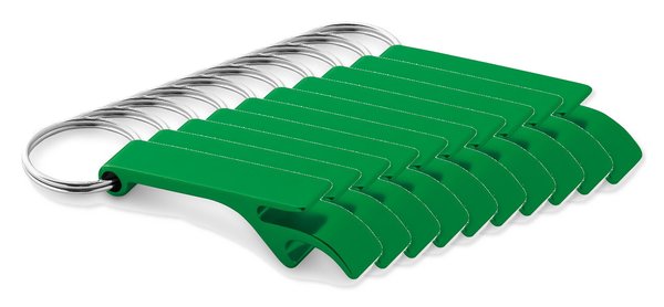Förpackning med 100 Egotier 93151 - Aluminiumnyckelring med kapsylöppnare