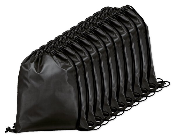 Förpackning med 10 Egotier 92910 - 210D gympapåse med svarta band