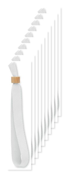 Förpackning med 100 GiftRetail MO6706 - FIESTA RPET festivalarmband