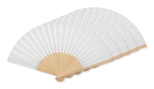 Förpackning med 50 GiftRetail MO6828 - FANNY PAPER Solfjäder bambu