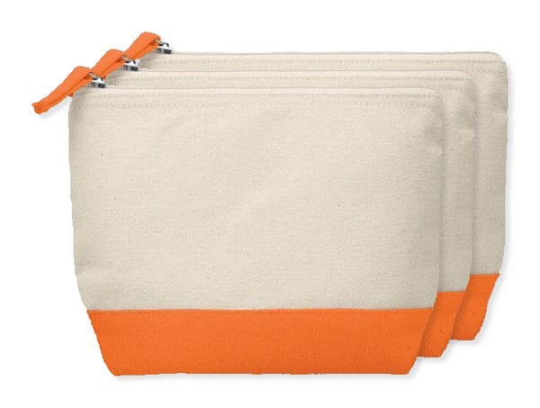 Pack of 30 GiftRetail MO9815 - KLEUREN Stylish Two-Tone Cotton Cosmetic Bag with Zipper