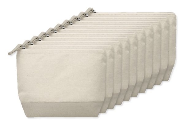 Förpackning med 100 GiftRetail MO9815 - KLEUREN Necessär i bomull med kontrast