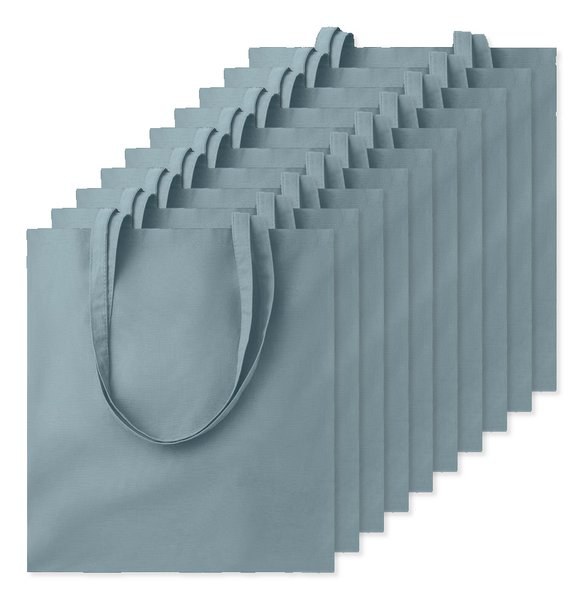 Förpackning med 100 GiftRetail MO9268 - COTTONEL COLOUR + Shopping väska 140 gr/m3
