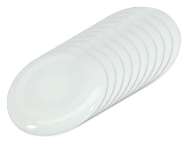 Förpackning med 10 GiftRetail KC1312 - SYDNEY Högkvalitativ Frisbee för Utomhuslek 23 cm