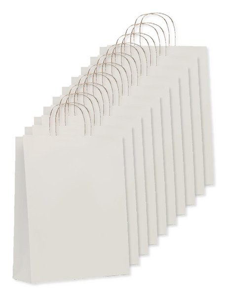 Förpackning med 10 GiftRetail MO6174 - PAPER TONE L Papperskasse Stor 90 gr/m²