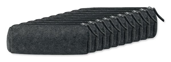 Förpackning med 10 GiftRetail MO9819 - PENLO Pennfodral i RPET-filt