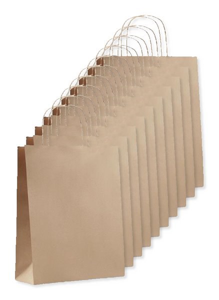 Förpackning med 100 GiftRetail MO6173 - PAPER TONE M Papperskasse Mellan 90 gr/m²