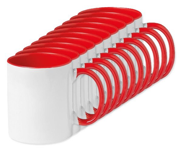 Förpackning med 100 GiftRetail MO8422 - SUBLIMCOLY Färgat sublime mugg