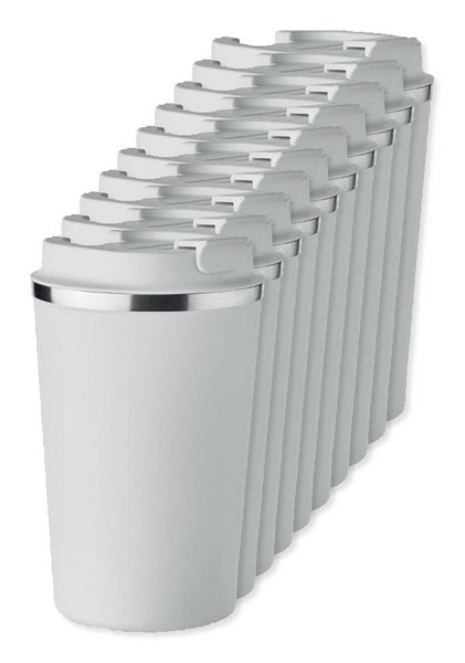 Förpackning med 10 GiftRetail MO6276 - BRACE Termosmugg rostfritt 350ml