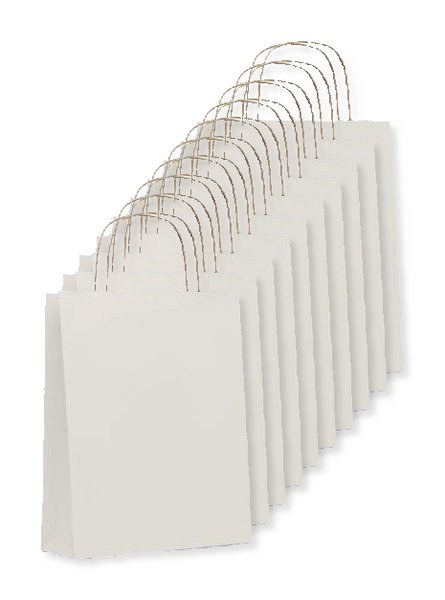 Förpackning med 10 GiftRetail MO6172 - PAPER TONE S Papperskasse Liten 90 gr/m²