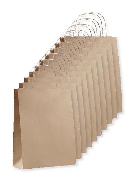 Förpackning med 100 GiftRetail MO6172 - PAPER TONE S Papperskasse Liten 90 gr/m²