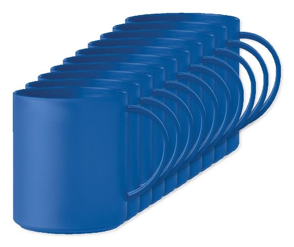 Förpackning med 10 GiftRetail MO6256 - MONDAY Mugg i PP 300ml