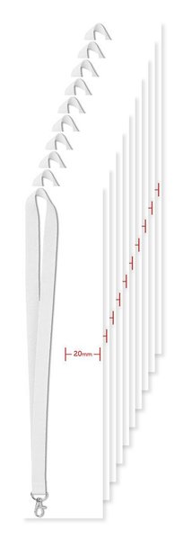 Förpackning med 10 GiftRetail MO9058 - SIMPLE LANY Logoband