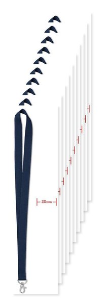 Förpackning med 100 GiftRetail MO9058 - SIMPLE LANY Logoband