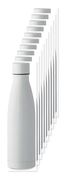 Förpackning med 10 GiftRetail MO9812 - BELO BOTTLE Metallflaska dubbelvägg koppar