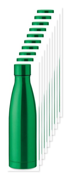 Pack of 10 GiftRetail MO9812 - BELO BOTTLE 500ml Copper Insulated Stainless Steel