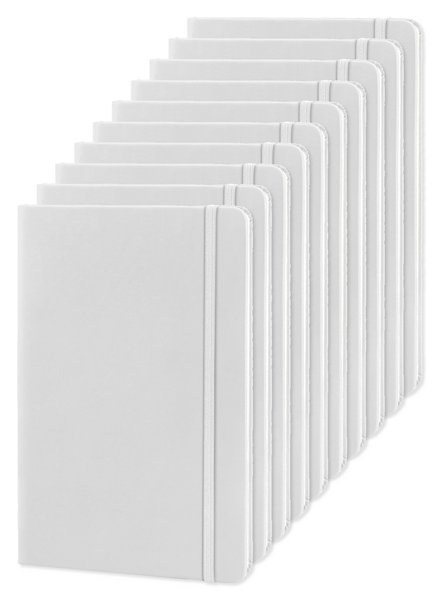 Förpackning med 10 Goya 30083 - A5 Anteckningsbok PU-omslag Elastisk Stängning 96 Sidor LUXE