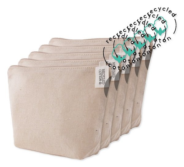 Pack of 5 Goya 50617 - Recycled Cotton Toilet Bag, 140g/m2 TETIAROA
