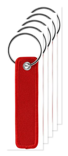 Pack of 5 Goya 50700 - Polyester Elongated Textile Keychain SILBÓN