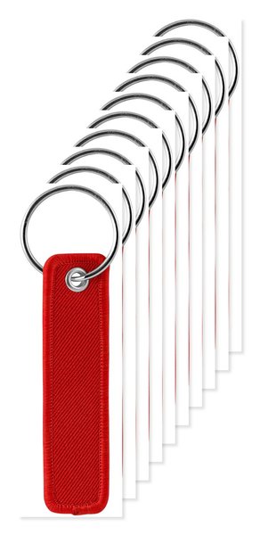 Pack of 10 Goya 50700 - Polyester Elongated Textile Keychain SILBÓN