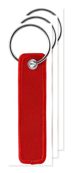 Pack of 30 Goya 50700 - Polyester Elongated Textile Keychain SILBÓN