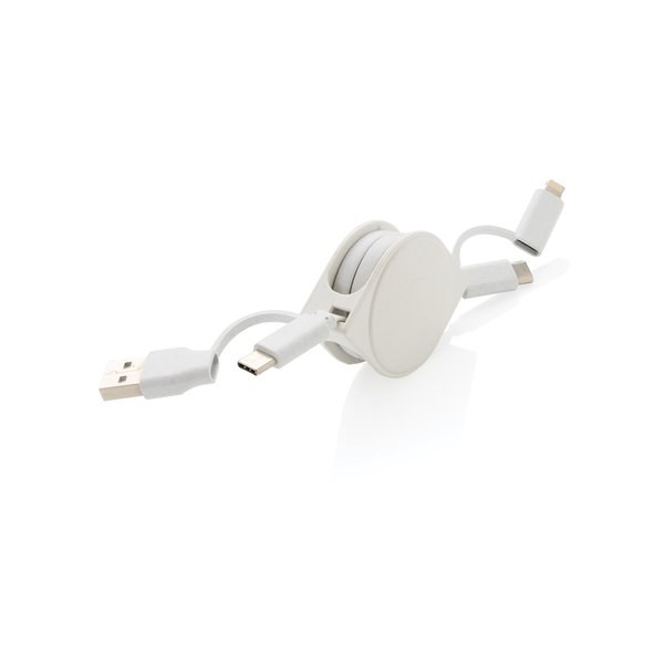 XD Collection P302.66 - 4-i-1 kabel i RCS återvunnen plast och TPE