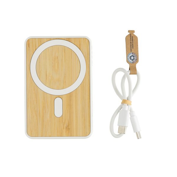 XD Collection P322.90 - Zen RCS plast 5000 mah 5W magnetisk powerbank i bambu