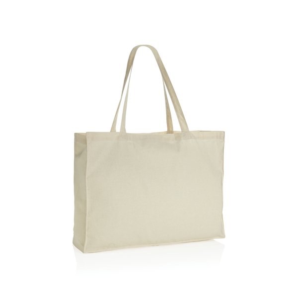 XD Collection P762.65 - Impact AWARE™ shoppingkasse m. bälg återvunnen bomull 145gr