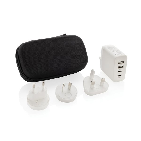 XD Collection P821.02 - TravelCharge Pro RCS rplastisk reseladdare med USB C