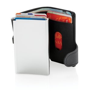 XD Collection P850.34 - Standard aluminium RFID korthållare med PU plånbok
