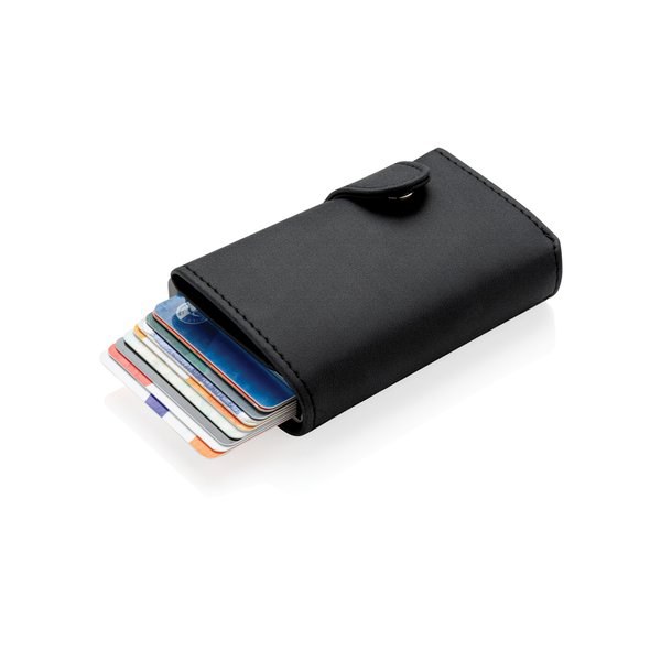 XD Collection P850.34 - Standard aluminium RFID korthållare med PU plånbok